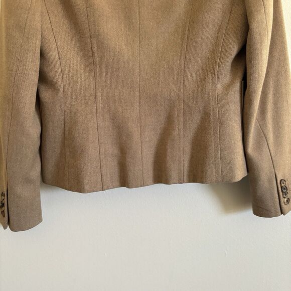 Brooks Brothers Women’s 3 Button Wool Blend Brown Blazer Size 4 - Picture 6 of 9